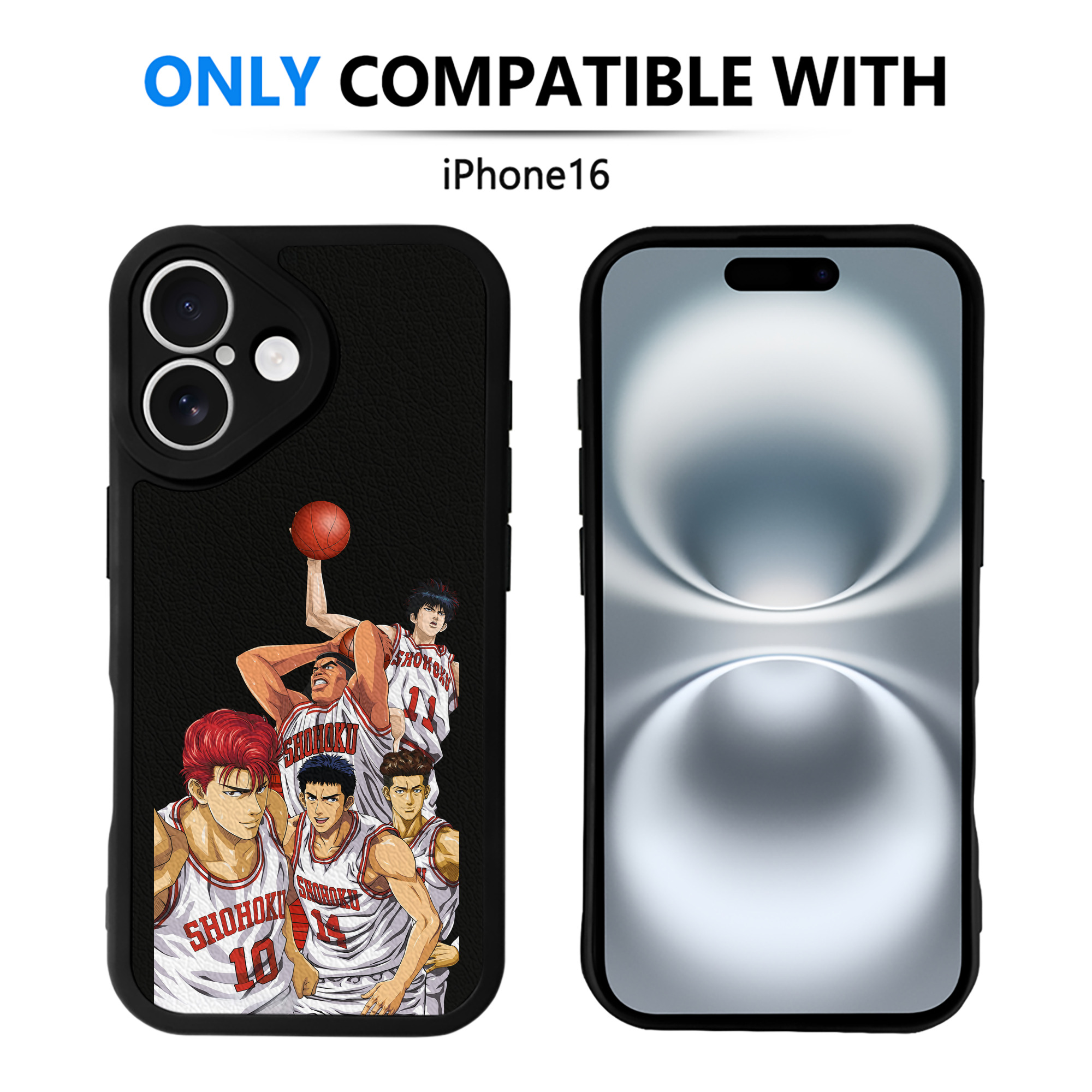（画像用） SLAM DUNK／スラムダンク 【iPhone 16シリーズ対応】シリコンスマホケース（レザー調） 材質：シリコン